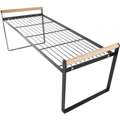 Kast Opbergplank Rek Gelaagde Opberging Eenvoudig te Installeren Multifunctionele Aanrecht Organizer Plank voor Kruidenbakjes gray
