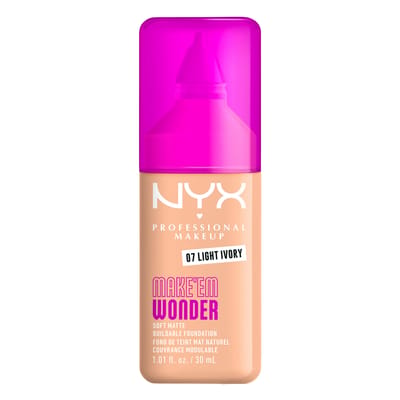 NYX Professional Make Up Make 'EM Wonder Foundation - Zachte matte finish - Met huidverzorgende hyaluronzuur - Light Ivory