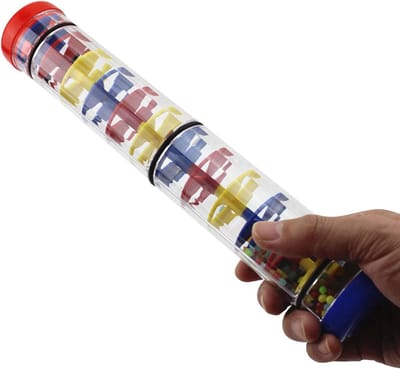 Regenmaker Speelgoed - Muziekbuis - Muziekeducatie Kinderen - Gesimuleerde Geluidseffecten - 3 Sectie - Plastic