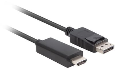 Lanberg - DisplayPort naar HDMI Kabel - 1.8m - Zwart - Dubbel Afgeschermd