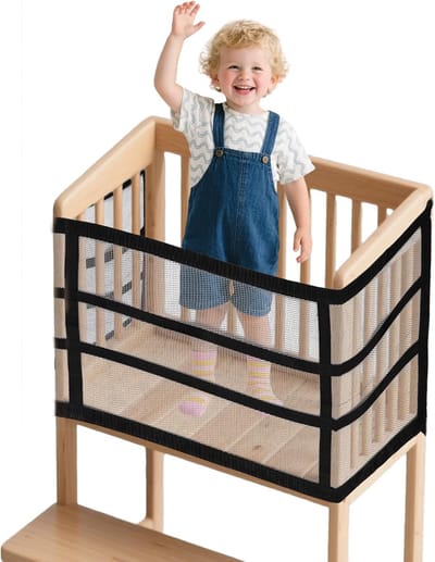 Veiligheidsnet Peuter - Dicht Gaas Net - Kinderkeuken Toren - Vierzijdige Bescherming - 1035 x 445 cm - Zwart