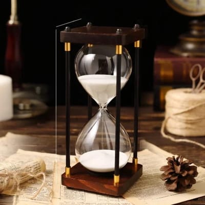 30/60 Minuten Kantoor- en Huismeubilair Creatieve Houten Zandloper Timer Zandloper Uurglas Decoratieve Decoratie Klokken 30mins wit