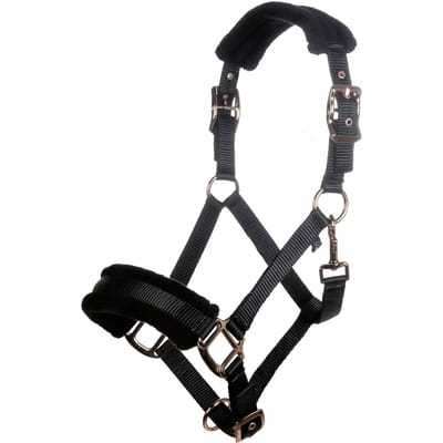 HKM - Halster -Rosegold Glamour- Style - Zwart - Pony