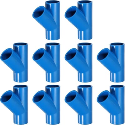 PVC Koppelingen - Hoekverbinders - Meubels Bouwen - Vochtbestendig Materiaal - 10 Stuks - Blauw