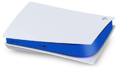 Gadgetpoint - Console Sticker Strip voor PS5, PlayStation 5 - Performance Gaming Skin - Bescherming Accessoires - Carbon - Blauw