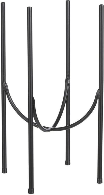 Mica Decorations - bloempot plantenstandaard/verhoger - zwart - H40 x B16 cm