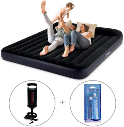 Intex Pillow Rest luchtbed kingsize | Tweepersoons | 203 x 183 x 25 cm | Inclusief handpomp + reparatiekit