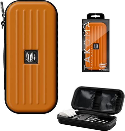 Target Darts Takoma Regular Dartportefeuille Oranje - Duurzaam EVA Etui voor 3 Volledig Gemonteerde Darts - Beschermende Opbergtas met Ritsvakken voor Flights en Shafts