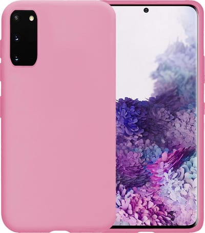 Hoesje - Geschikt voor Samsung Galaxy S20 - Sterk & Shockproof - Siliconen Case - Hoes Cover - Telefoonhoes - Lichtroze