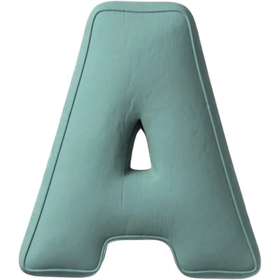 Kussen letter a Yellow Tipi Posh Velvet