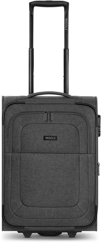 Redolz Essentials 12 2 wielen Cabinewagen S 55 cm met uitbreidingsplooi - Zachte bagage - Combinatieslot - black