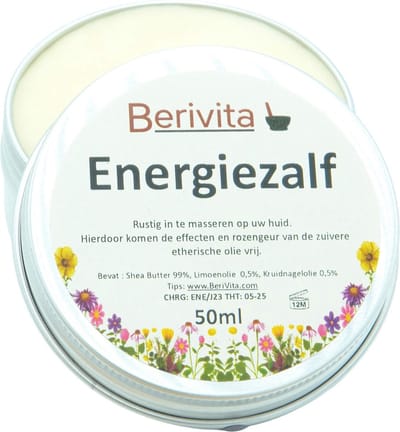 Energie Zalf 50ml - Opwekkende geurzalf met Shea Butter, Limoenolie en Kruidnagelolie