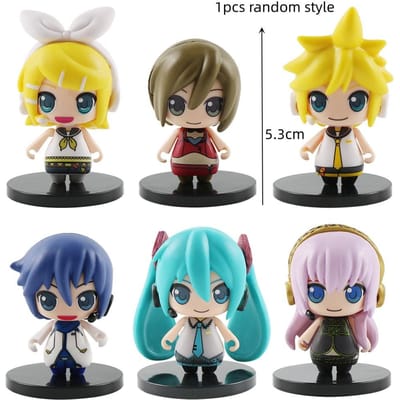 Meerdere opties Hatsune Miku Anime Actiefiguren Rin Len Kaito PVC Zanger Figuur Ornament Speelgoed Voor Kinderen Verjaardagscadeau black