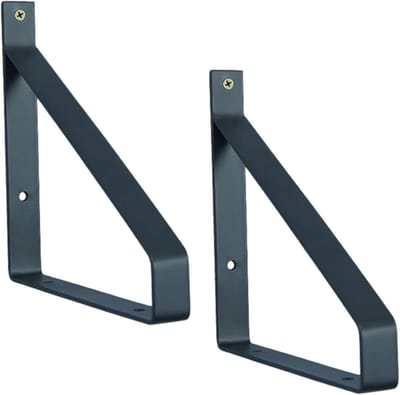 Plankhouders - Wandsteunen - Opbergen - Solide driehoek - 200 mm x 200 mm - Zwart