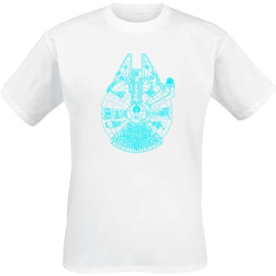 Star Wars - Disney T-shirt - Blue Falcon - S tot XXL - voor Mannen - wit