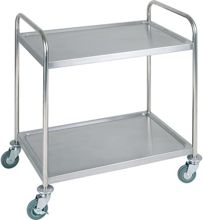 Transport- serveerwagen - 91x59x93 cm - 2 plateau's
