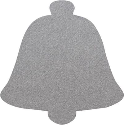 Kerstbel vilt onderzetters - Lichtgrijs - 6 stuks - ø 10 cm - Kerst onderzetter - Tafeldecoratie - Glas onderzetter - Kerst tafelen - Woondecoratie - Tafelbescherming - Onderzetters voor glazen - Woonaccessoires - Tafelaccessoires