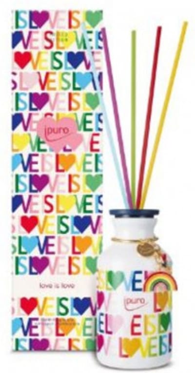 Ipuro Limited Edition LOVE IS LOVE geurstokjes 240ml - ontwerp Prinses Delphine - Valentijn Hart Love
