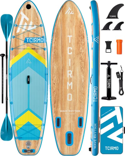 COIL Opblaasbaar SUP Board 320 cm – Allround Stand Up Paddle Set – Inclusief Peddel, Pomp & Rugzak – tot 125 kg - Lichtblauw