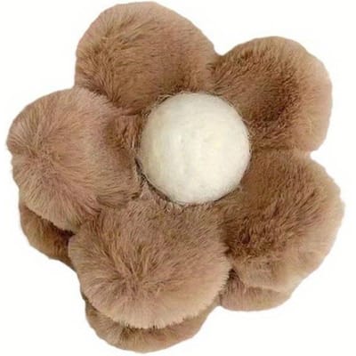 1 Stuks Modieuze Bloemen Pluche Haarspeld Vrouwen Achterkant Hoofd Haarclip Haaienklem Dames Hoofddeksel Leuke Haaraccessoires One size