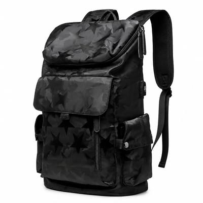 Laptop Casual Rugzak voor Mannen 17 Inch,Slim Lichtgewicht Waterdichte Reis Rugzak met USB-oplaadpoort,Anti-Diefstal Grote Werk Computer Bag,Duurzame School Rugzak Daypack voor Mannen Vrouwen - Ster