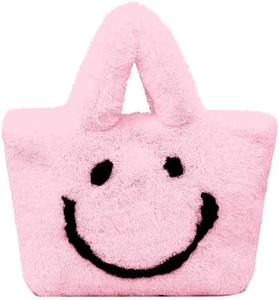 Pluche Schoudertas - Dames Handtas - Casual Gebruik - Zachte Pluche Afwerking - Eén Maat - Roze