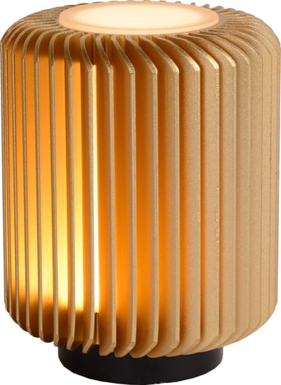 Lucide TURBIN - Tafellamp - Ø 10,6 cm - LED - 1x5W 3000K - Mat Goud / Messing