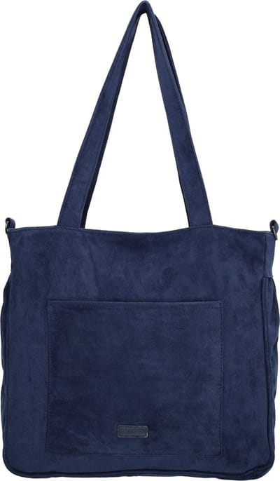 Beagles Neda Schoudertas Shopper Soft Suèdelook - Tote Bag - Dames Tas - Blauw