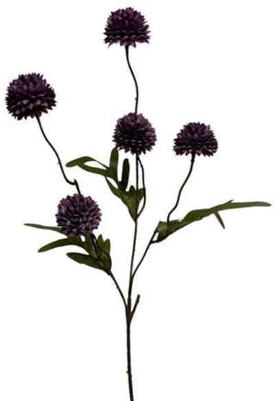 Deco4yourhome® - Zijdebloem - Dahlia - Pompon 52cm - Dark Purple - Donker Paars - 2stuks