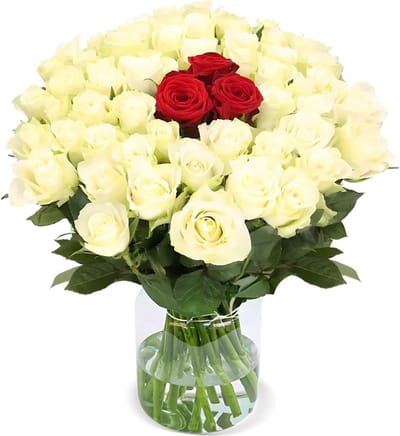 Rozenboeket 20 stuks - Echte premium bloemen - Bruiloft decoratie - 7 dagen versgarantie - Ø 40-50 cm - noorderlicht