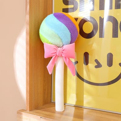 Kleurrijk Snoep Poppen Pluche Speelgoed Lolly Zacht Gevuld Cartoon Zoet Bank Kussen Kussen Voor Meisjes Slaapkamer Verjaardagscadeau 43cm roze