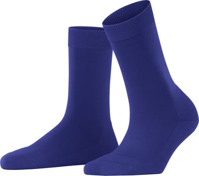 FALKE ClimaWool eenkleurig wol lyocell sokken dames blauw - maat 37-38