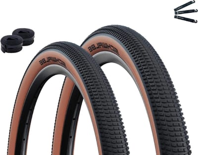 Fietsbanden Set - Vouwbanden Pumptrack - Sportief Rijden - Optimale Grip - 24 Inch - Zwart Brons