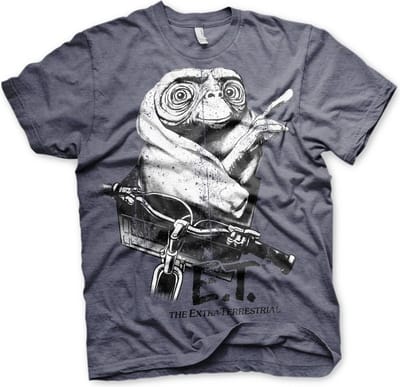 E.T. Biking Distressed T-shirt Navy-Heather