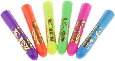 Zes Sticks voor Gezichtsverf met Luminous Effect voor Feestjes, Verkleedpartijen en Creatieve Make-up