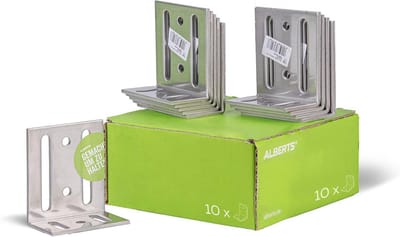 Verstelbare Hoekverbinder met Sleufgat RVS 35 x 75 x 65 mm Set van 10