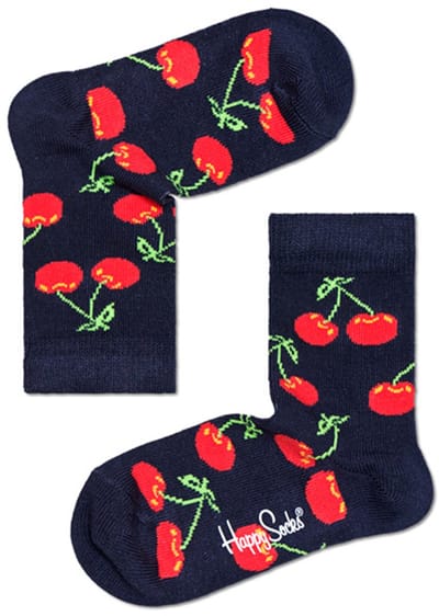 Happy Socks sokken kids cherry blauw