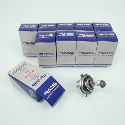 Lampje RMS H4 12V 35/35W wit voor auto motor scooter quad / per 10 Nieuw
