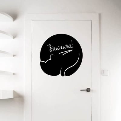 Schoolbordsticker - uitwisbare zelfklevende muurstickers - KAT - 105x105cm