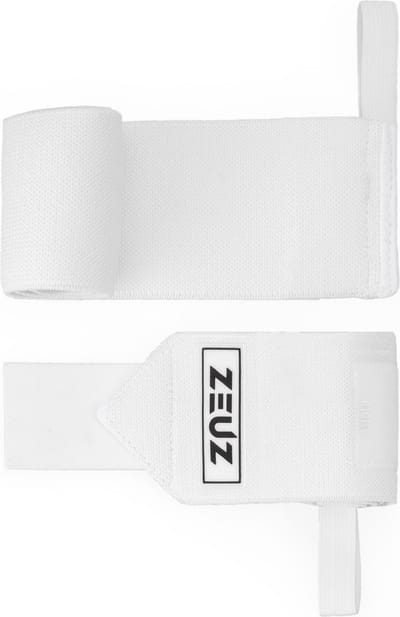 ZEUZ 2 Stuks Wrist Wraps voor Fitness & CrossFit – Polsband voor Links & Rechts – Krachttraining – Polsbrace – Wit & Zwart