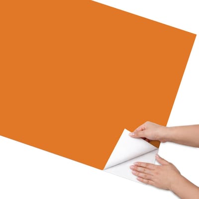 Coloray Meubel Wrap Folie - Oranje Meubelfolie - 75x150 cm - Wrapfolie Keuken Sterk oranje - Decoratiefolie - Minimalist Meubelfolie - Meubel Wrap Folie - Woonkamer decoratie - Achtergronden en patronen