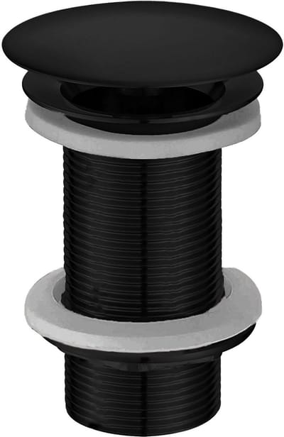 Wiesbaden UniMatch Open Afvoerplug Verlengd 5/4 Inch - Mat Zwart