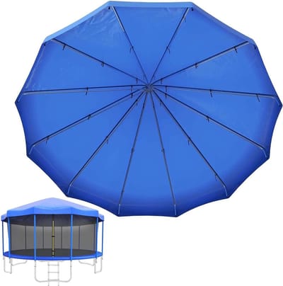 Trampoline Luifel - Schaduwdoek Trampoline - Bescherming Buiten - Universele Pasvorm - 18 tot 49 m - Zwart