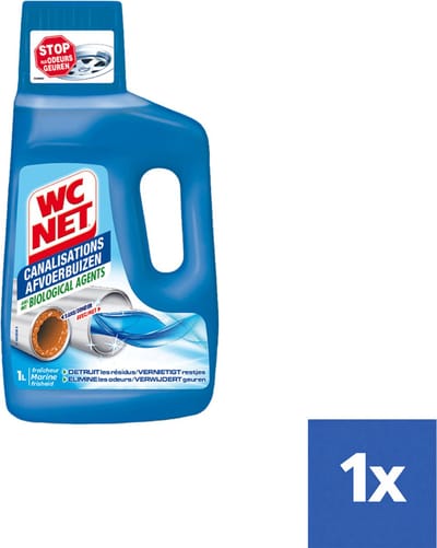 1 x WC Net - Ontstopper - Afvoerbuizen onderhoud - Biologische Formule - 1L- Afvoerbuizen Onderhoud - Biologisch Afvoerbuizen Onderhoud - Leidingen Reinigen - Afvoerbuizen Reinigen - Afvoerbuizen Geur