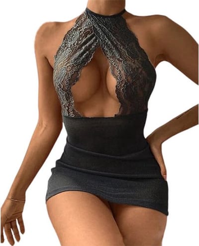 Chique Lingerie Dress - Kant - Deluxe - Sexy - Zwart