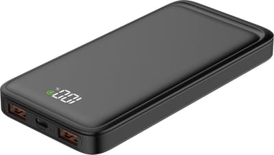 Musthavz Volt Powerbank 10.000 mAh – 20W PD Snellader – USB-C & 2x USB-A – Compacte Fast Charge Powerbank met LCD Display – Zwart