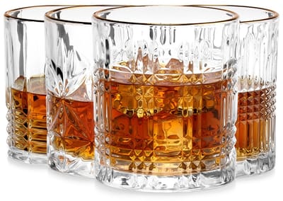 Whiskey Glazen 290 ml 4 stuks - Glas - Set - Waterglazen - Drinkglazen