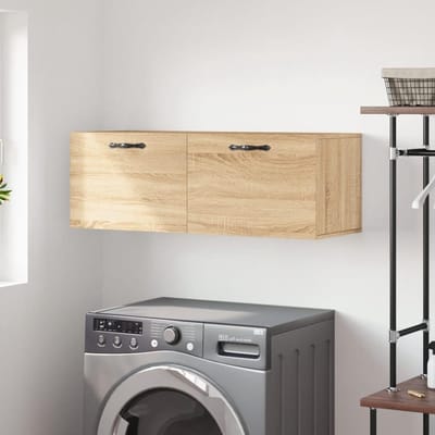 Wandkast - Opbergkast Zwevend - Ruimte Besparen - Duurzaam Materiaal - 100x36.5 cm - Eikenkleur