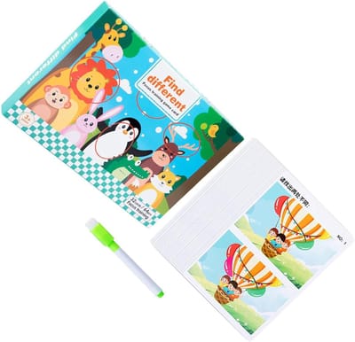 Educatief Speelgoed - Concentratie Spel - Cognitieve Ontwikkeling - Uitwisbare Kaarten - 23.5 x 15.6 cm - Multicolor