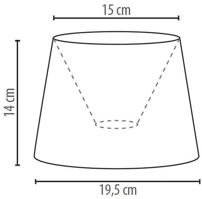Licht-Erlebnisse - Willow - Lampenkap voor tafellamp - E14 - van - Plastic bedekt met stof - in - Ecru Roze
